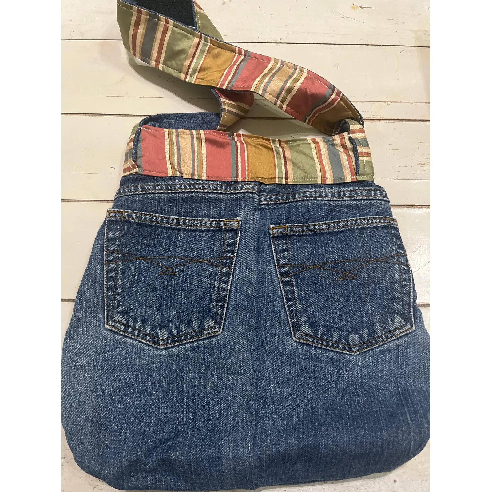 Handmade Denim Princess Handbag Studded Pink 11x14 Handsewn Cruel Girl - Image 8