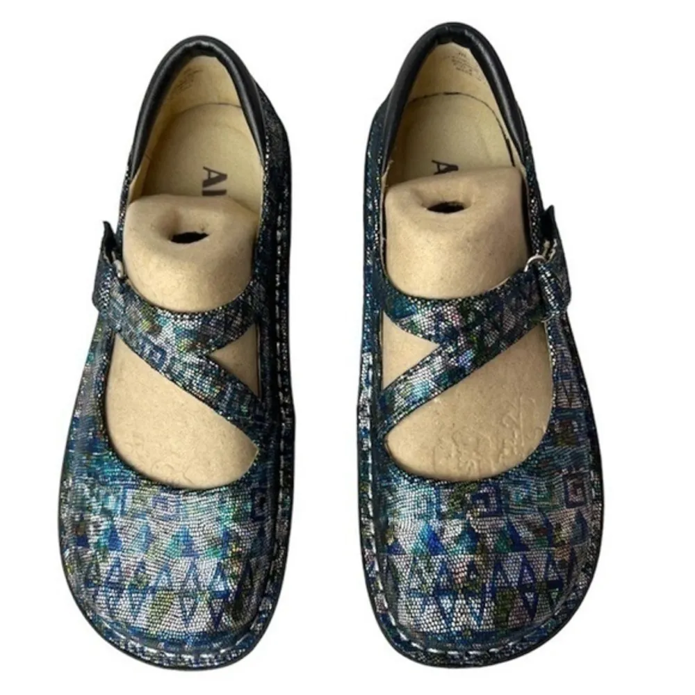NWOT Alegria By PG Lite Leather Paloma Rave On The Nile Mary Jane Shoes Size 36 - Image 2