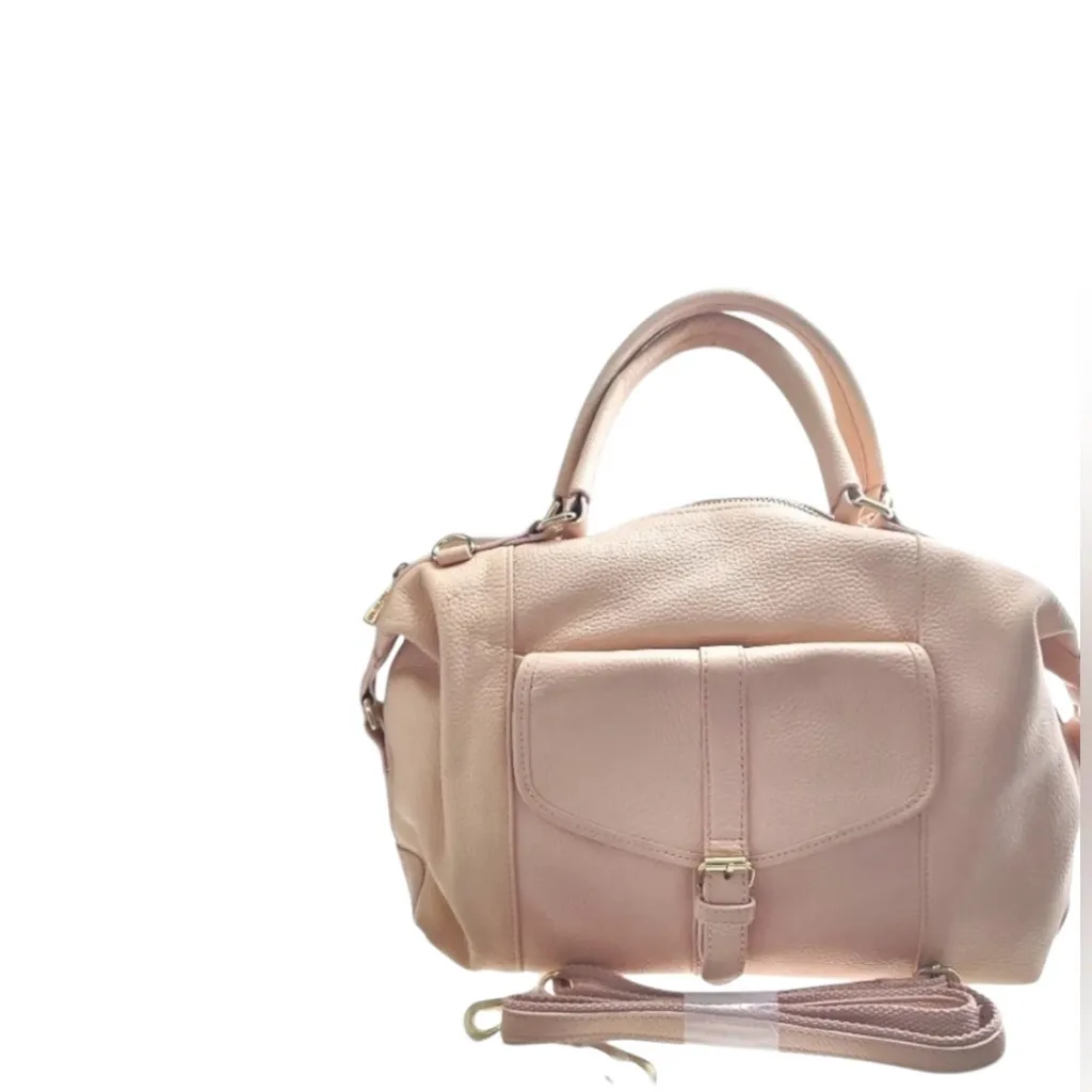 Ora Delphine Elegant Blush Pink Genuine Leather Handbag Excellent Condition. - Image 6