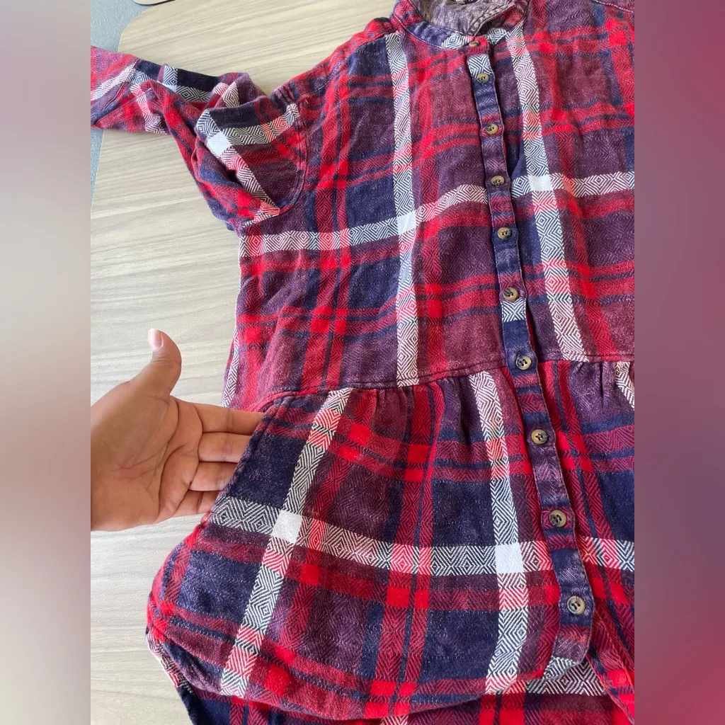 Free People  Red and Purple Patterned Top - Image 9