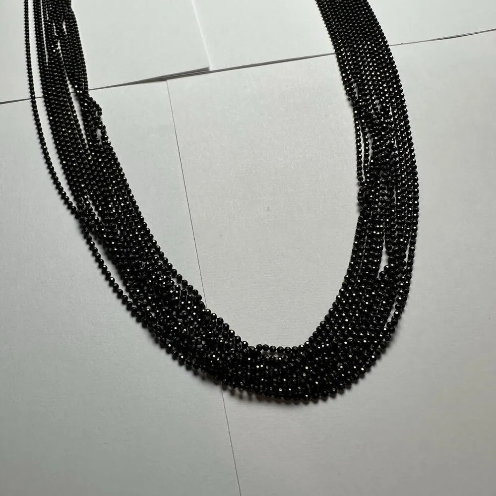 Kendra Scott Glam Rocks Black Gold Tone Reese Multi Chain Necklace 32 Inch - Image 3