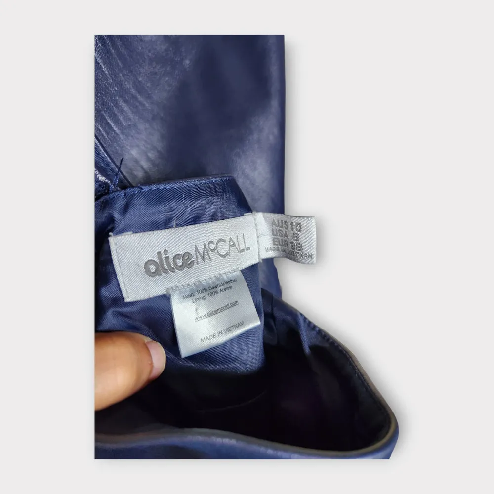 Alice McCall Lady of the Lake Blue Leather Romper Playsuit Women's Size 6 - Image 4