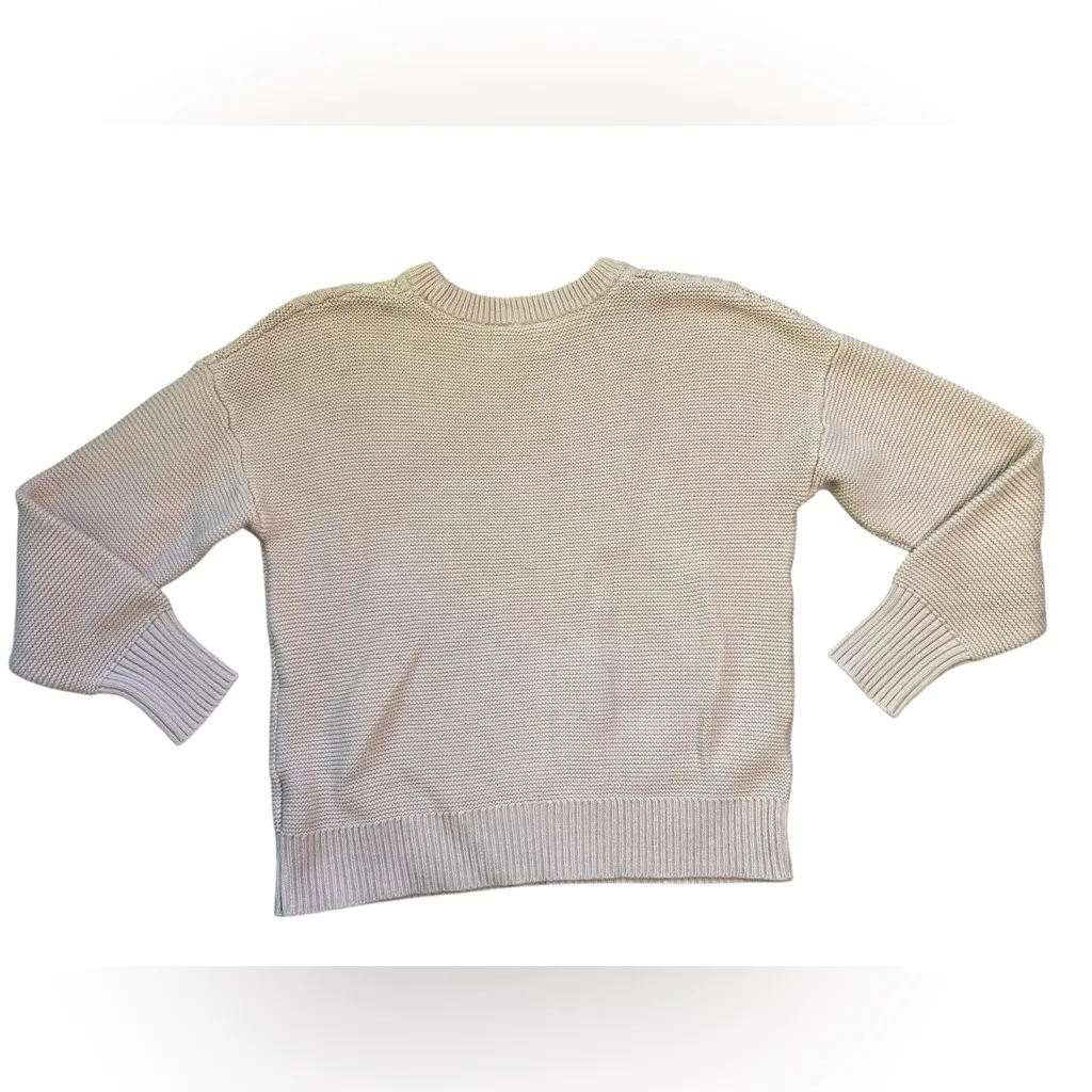 GAP Pale Pink Cotton Cable Knit Crew Neck Sweater - Image 5