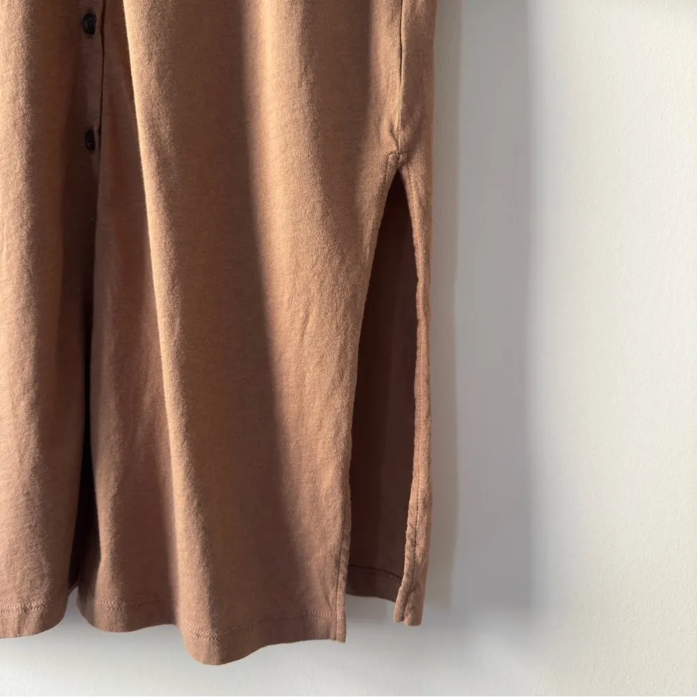 Madewell Earthy Brown Long Sleeve Duster Cardigan Button Down Solid Minimalist S - Image 6