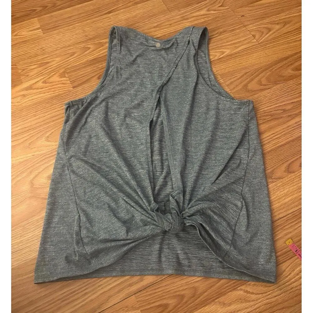 Yogalicious Workout Open Back Tie Knot Tank Top Size Medium - Image 6