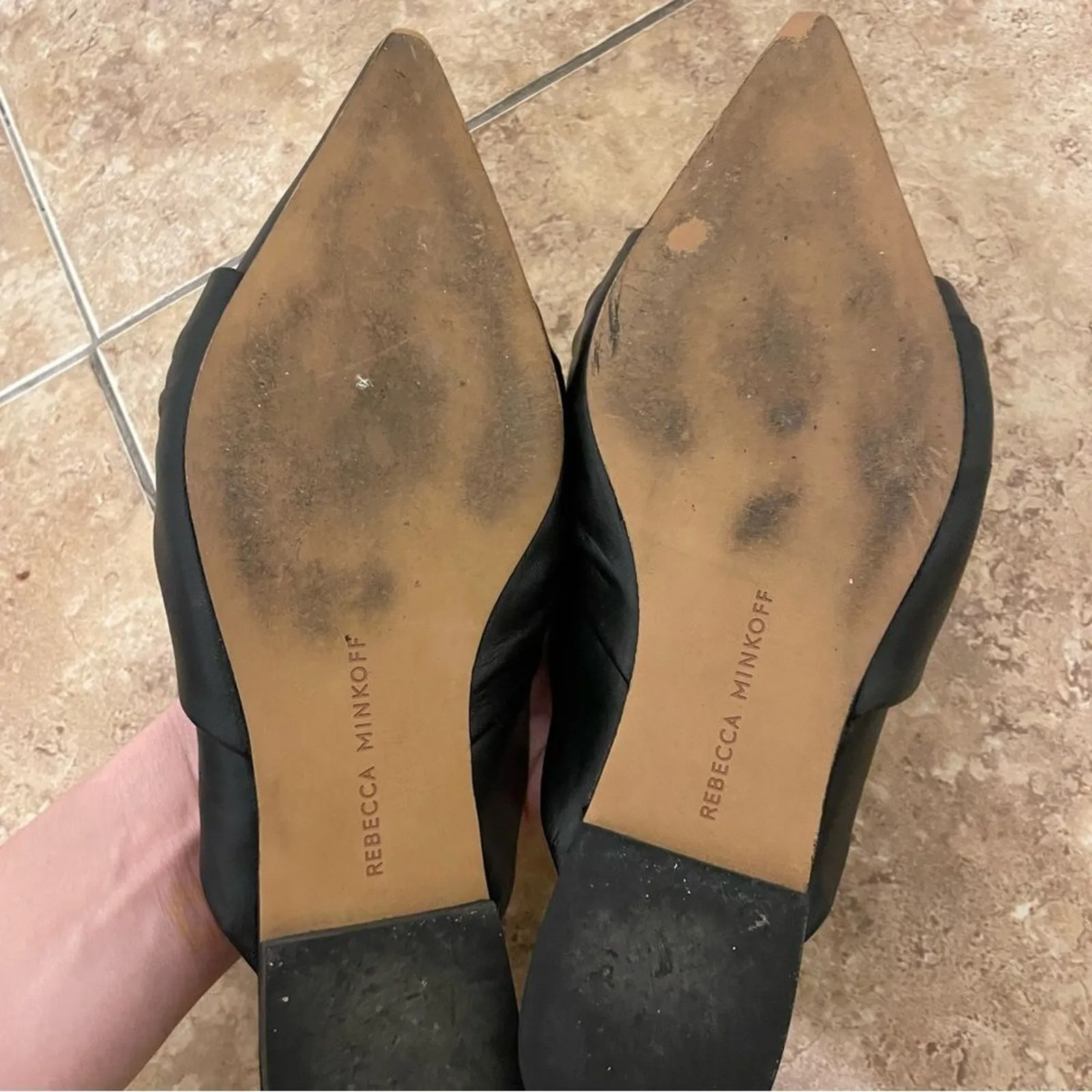 Rebecca Minkoff Coretta Leather Mules Size 6 - Image 4