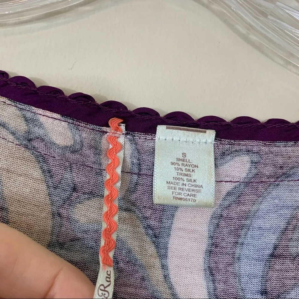 Anthropologie Ric Rac V-Neck Flutter Sleeve blouse - Image 2