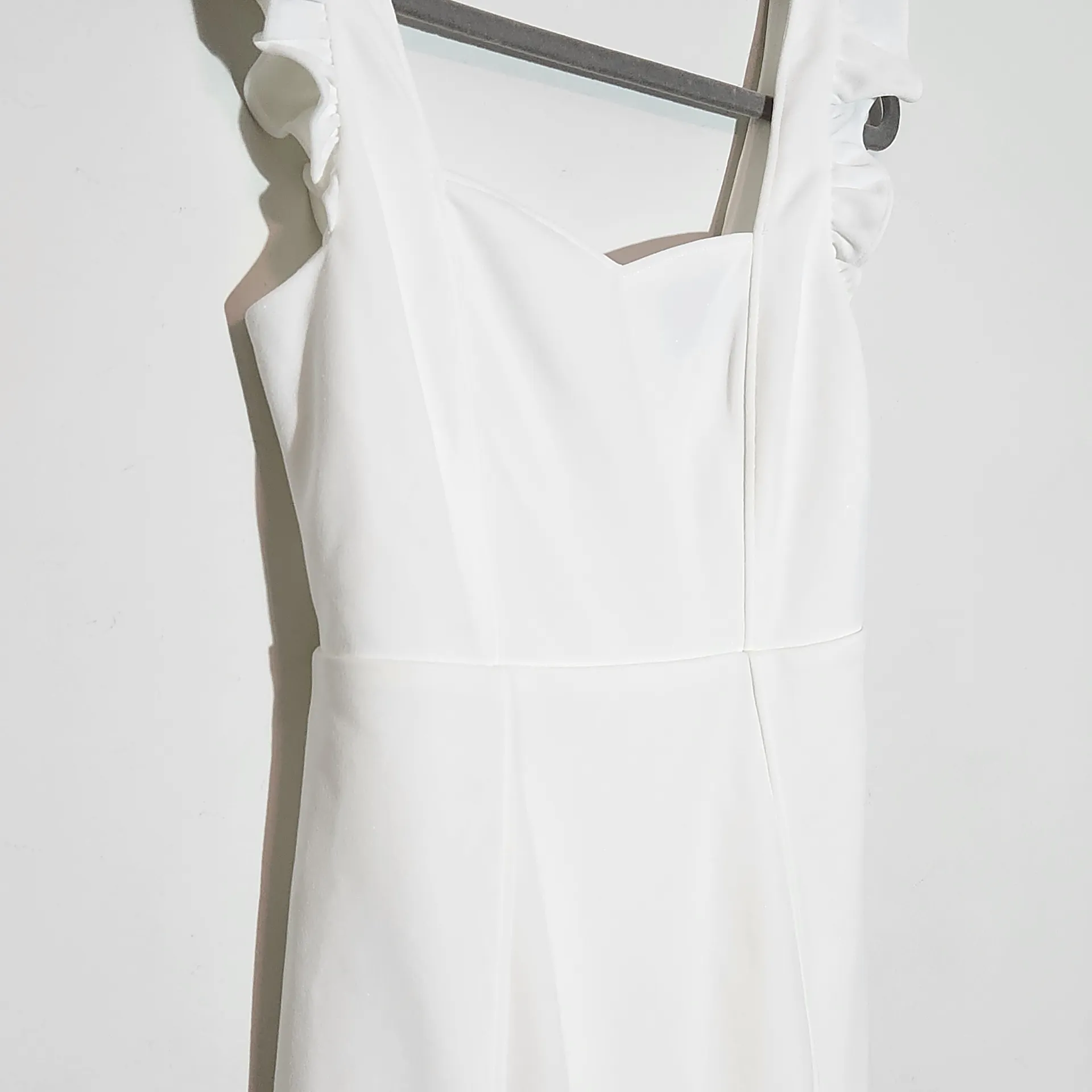 Lulus White Ruffle Sleeve Bodycon Dress Size Small White Mini Cocktail Dress - Image 6