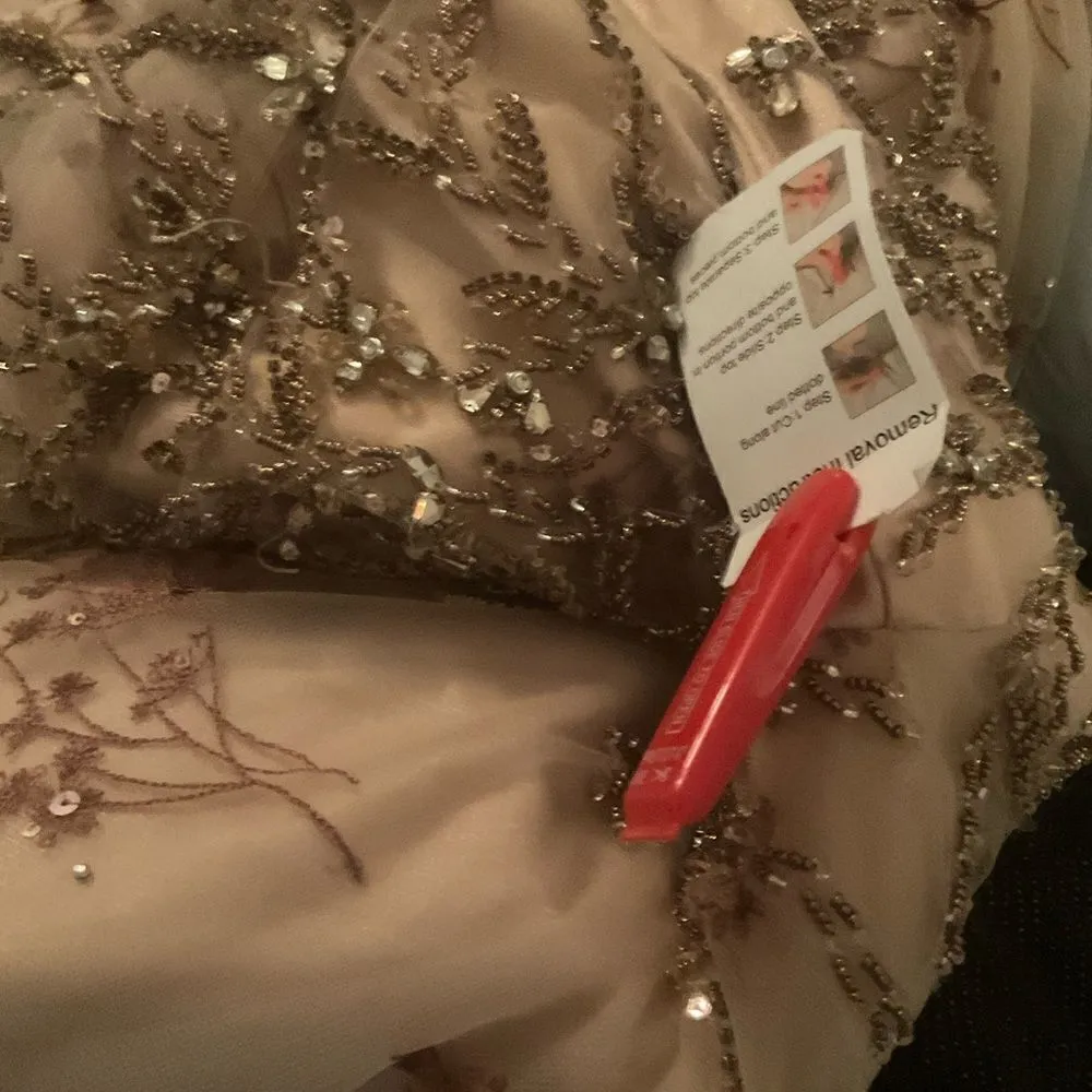 Mac Duggal 79317 Womens Illusion Cap Sleeve A Line Gown Dress - Image 15