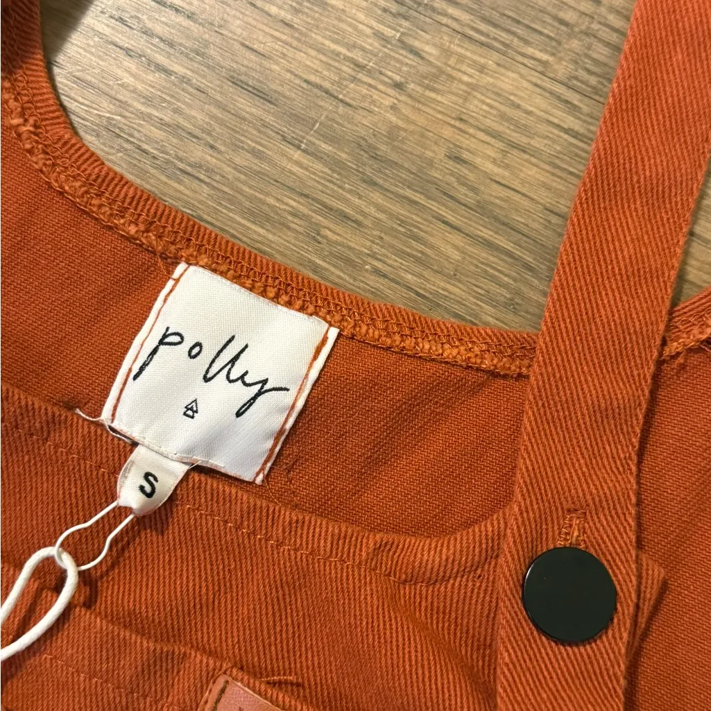 Oh Polly NWT Burnt Orange Overalls- Size Small - Image 2