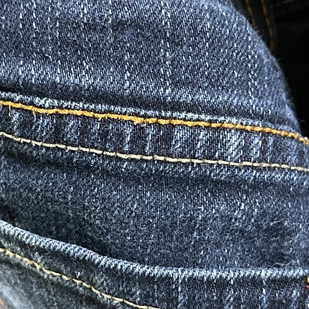 VTG NYDJ Jeans Rhinestone Pocket Straight Medium Wash Size 8 Petite 8P (READ) - Image 7