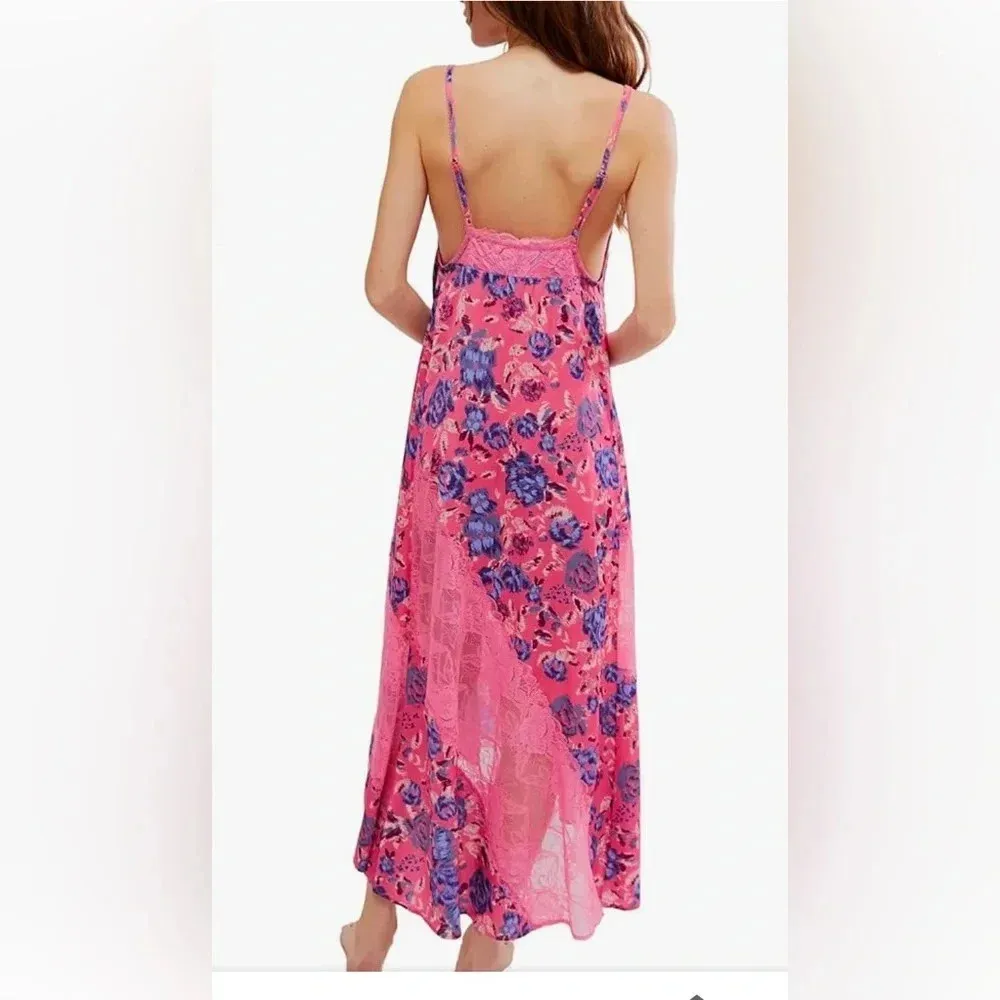 Free People  Women's First Date Printed Maxi Slip M NWT - Image 2