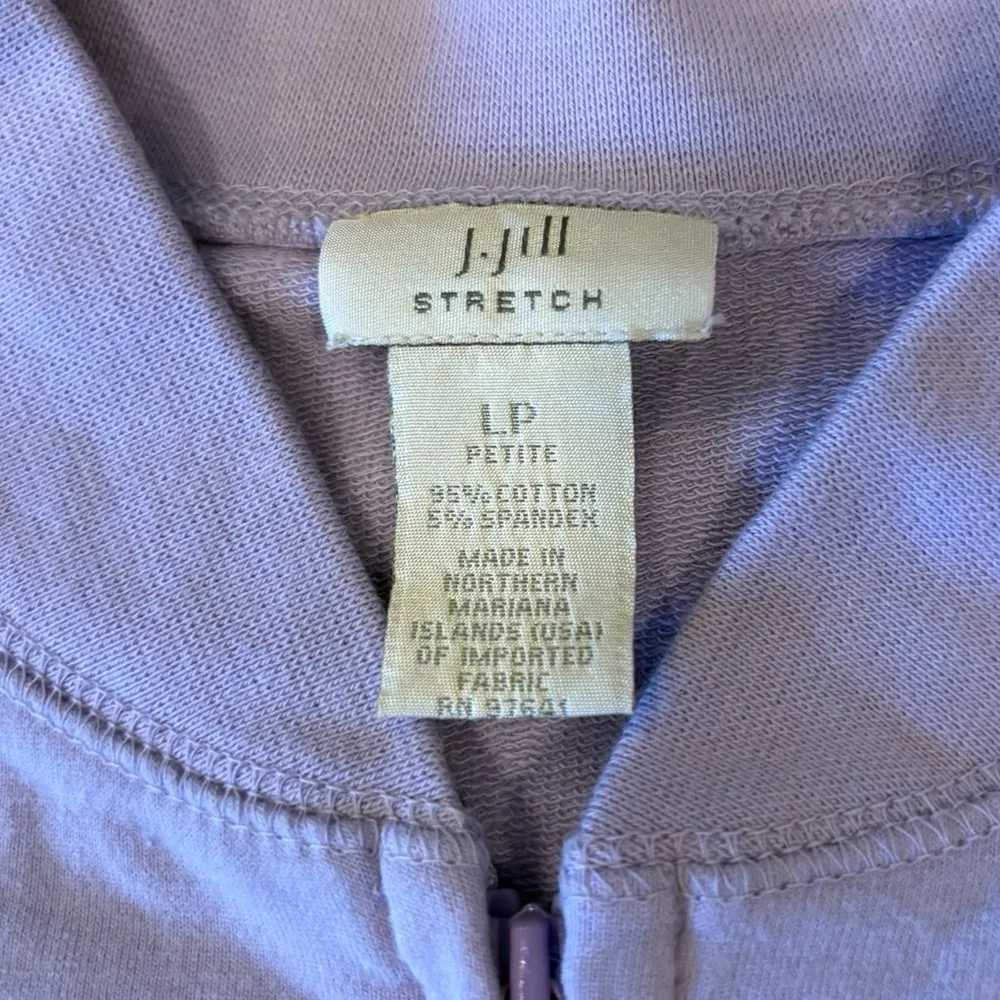 J Jill Light Purple Full Zip Long Sleeve Sweater Sweatshirt Mock Neck Large P Size undefined - Image 6