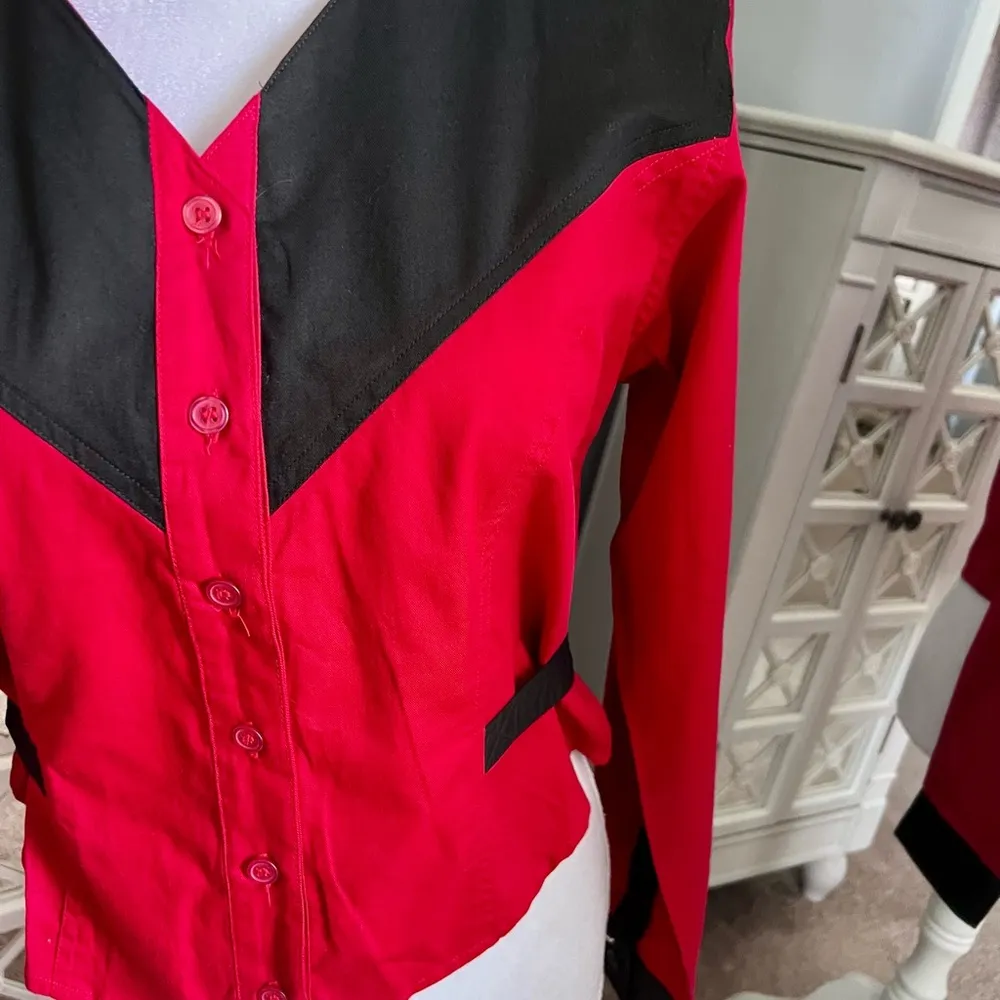 Southwest Canyon Vintage Western Rodeo Button Down Women’s Shirt Medium - Image 2