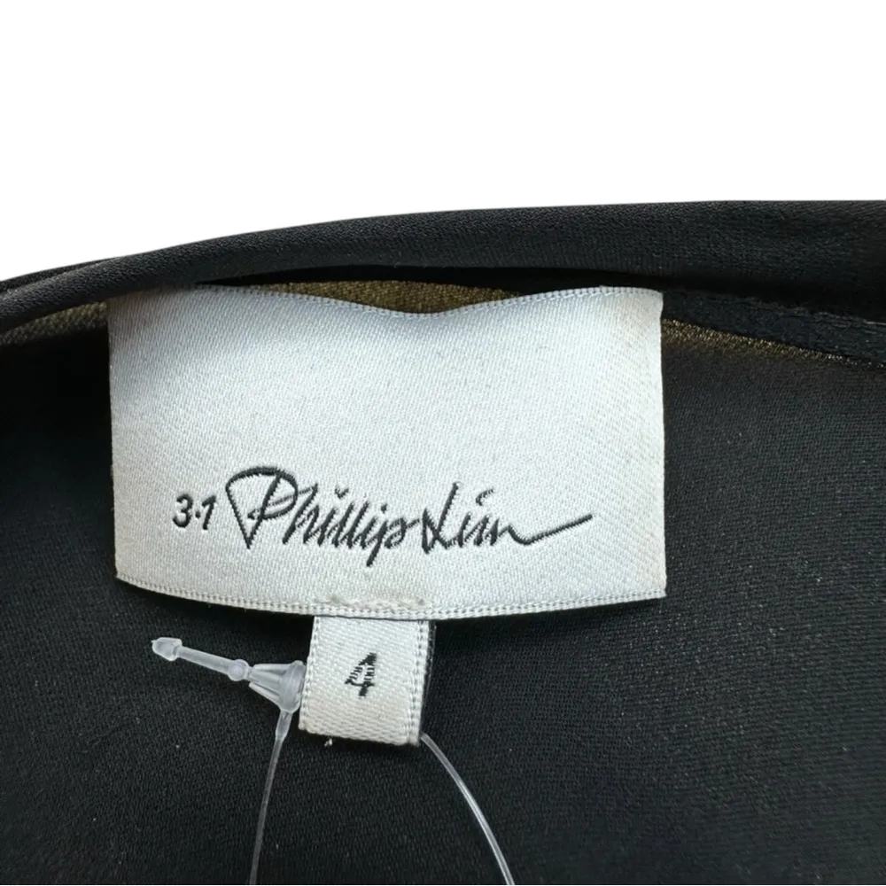 3.1 Phillip Lim Black 100% Silk Blouse Size 4 - Image 8