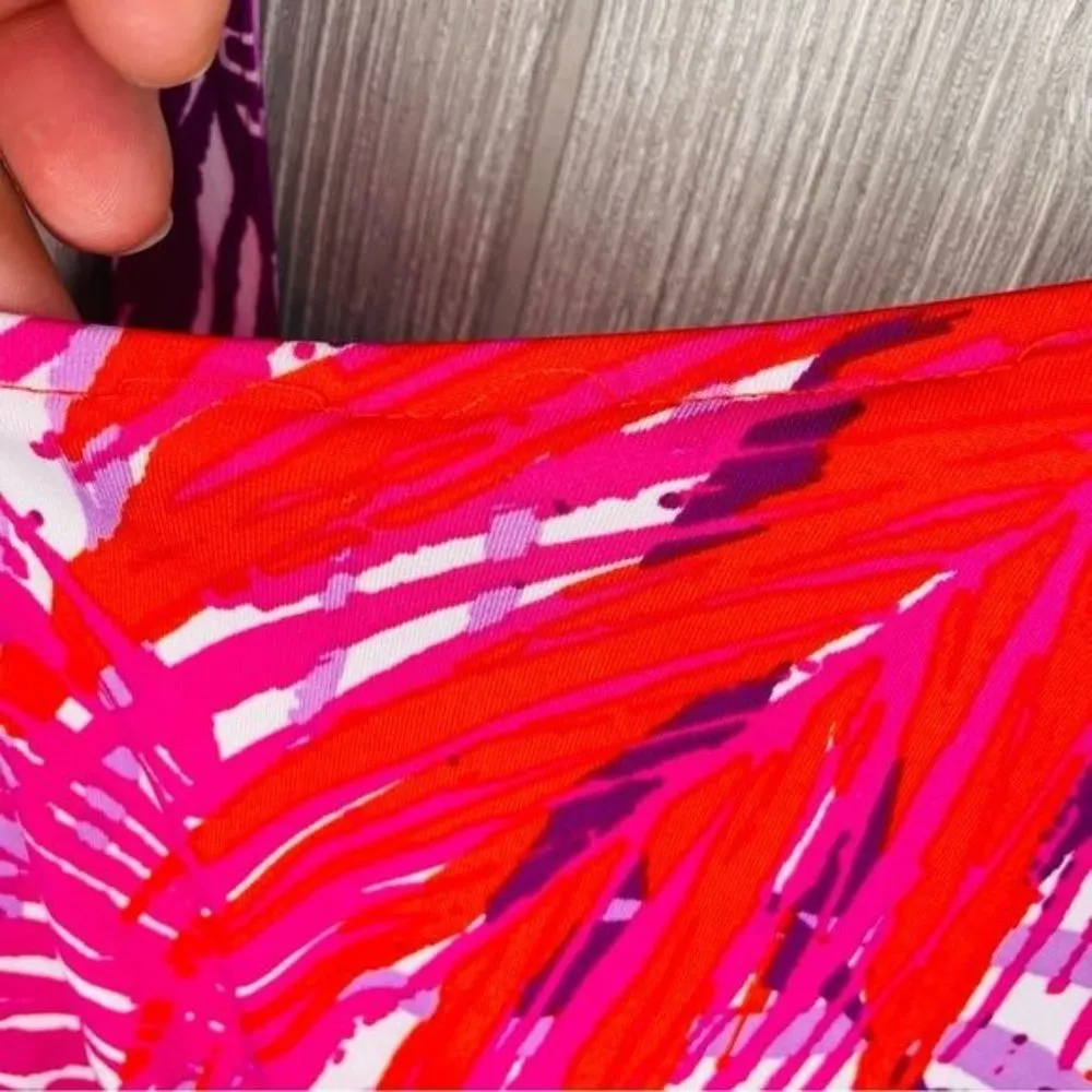 Avenue studio one strap maxi dress palm leaf floral tropical beach vacation summ Red Size XL - Image 3