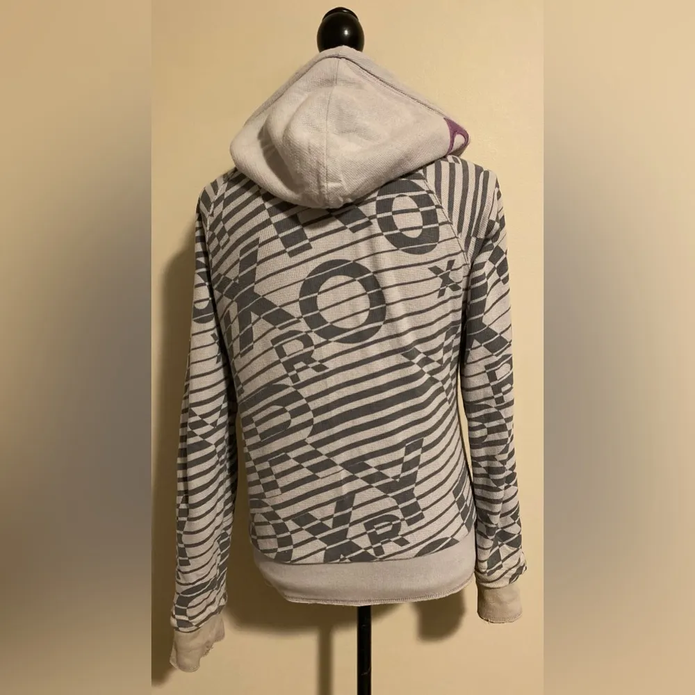 EUC Roxy Purple & Gray Reversible Zip Up Hoodie size medium - Image 7