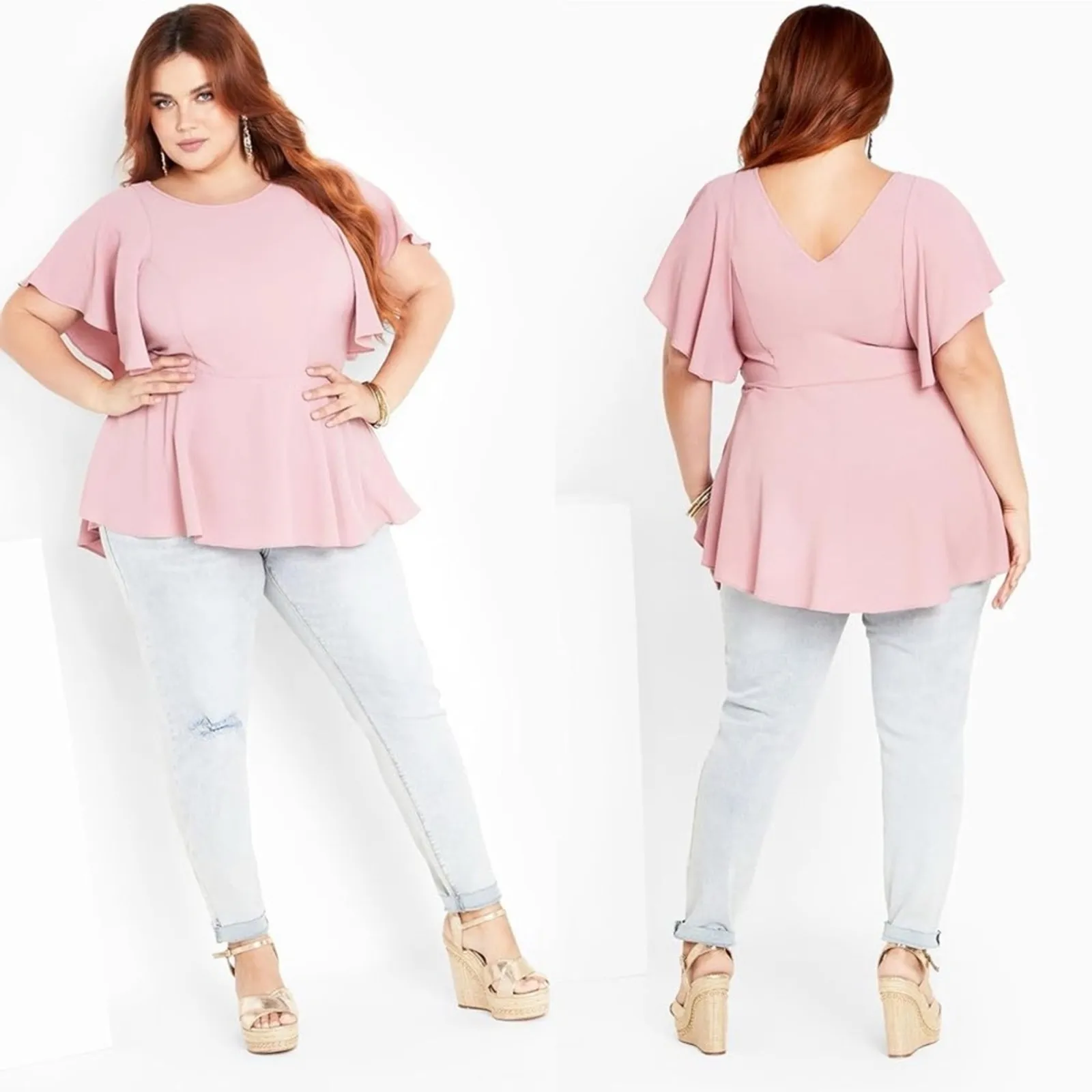 City Chic Romantic Mood Top-Blush Medium NWT - Image 2