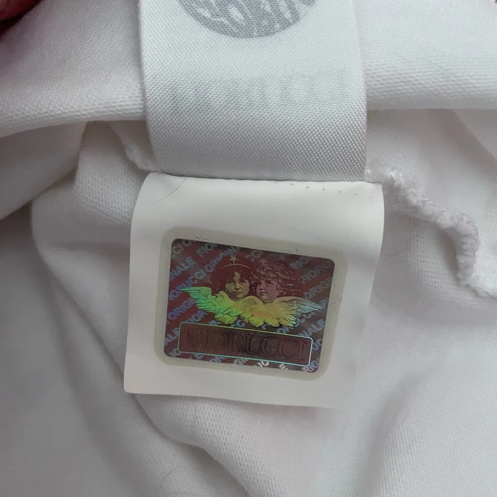 Fiorucci Fruit Logo Cropped Short Sleeve Tee in Size Small - Image 6