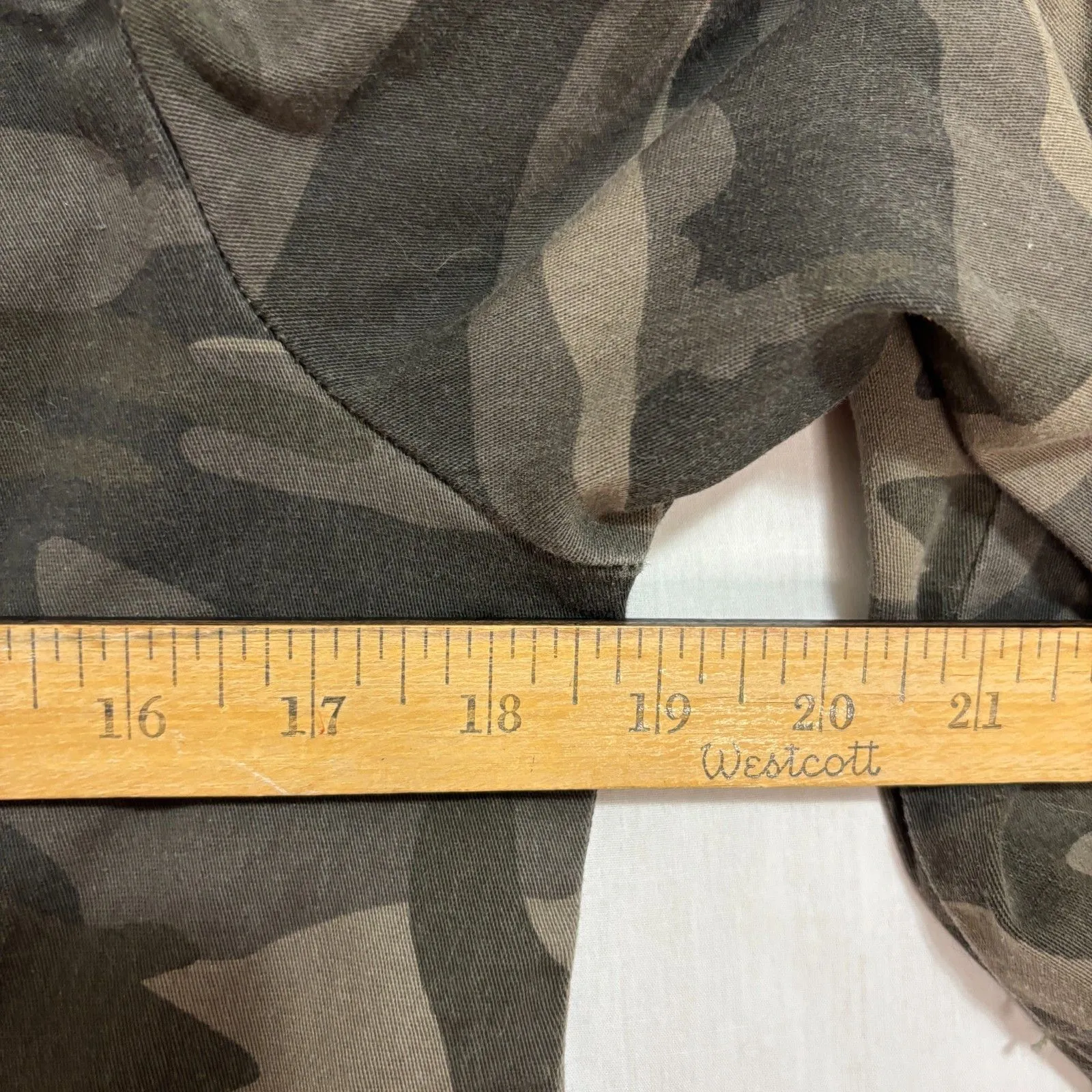 D Jeans Women's Camouflage Denim Jacket Trucker Streetwear Casual Utility Sz M Green Size M - Image 4