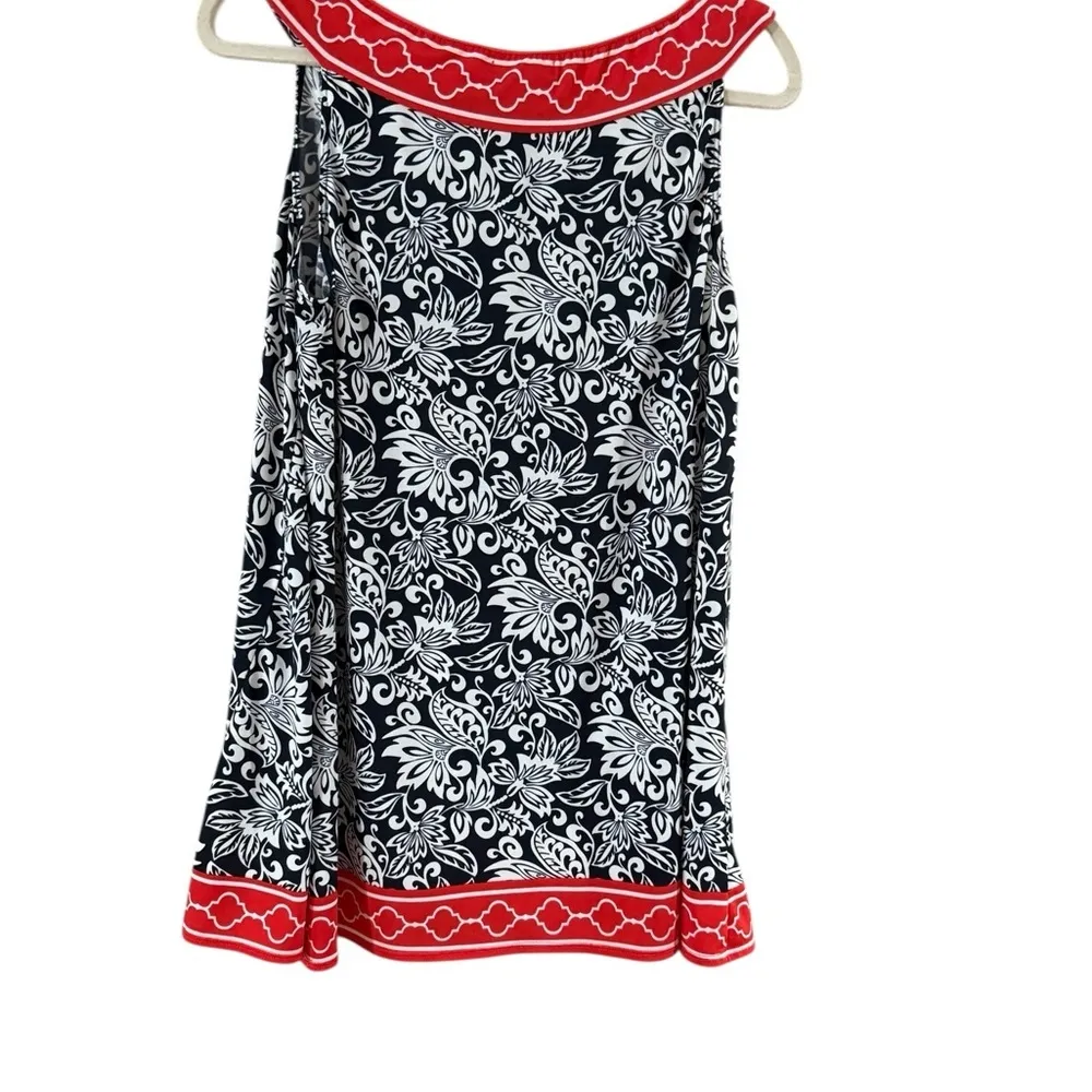 Max Studio Black and White Sleeveless Tank Top - Image 3