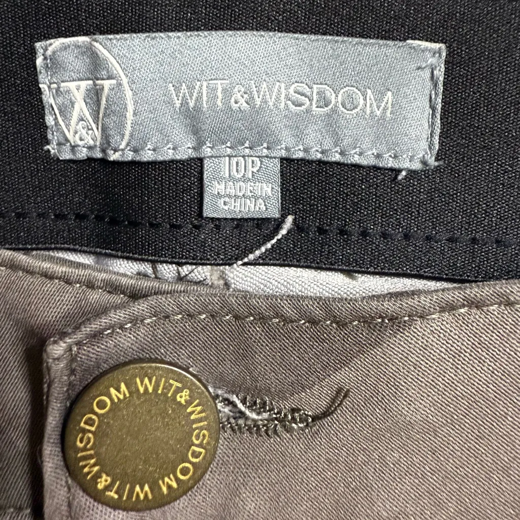 Wit & Wisdom Camouflage Ankle Pants Gray Size 10P - Image 3
