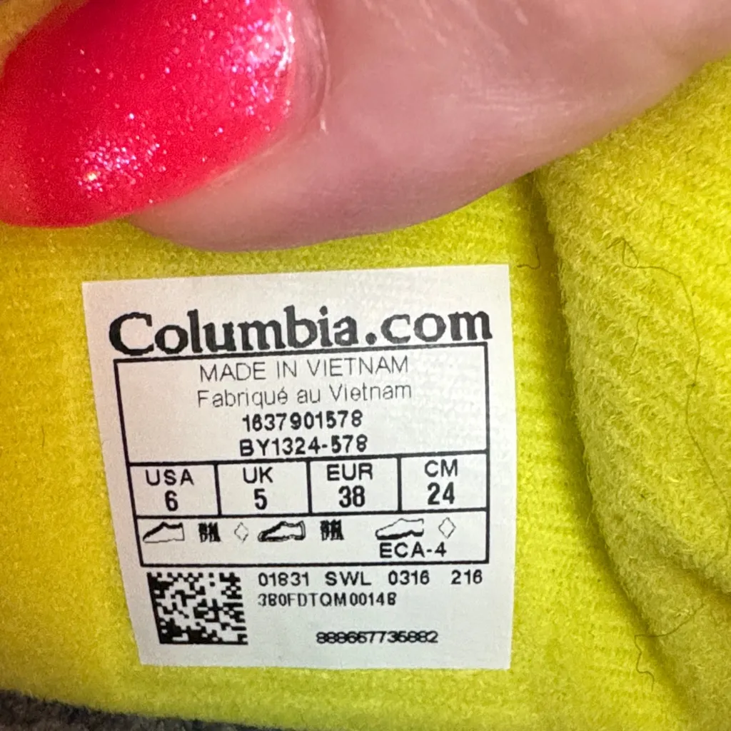 Columbia Powdetbug FortyMagenta and Yellow Winter Boots - Image 9