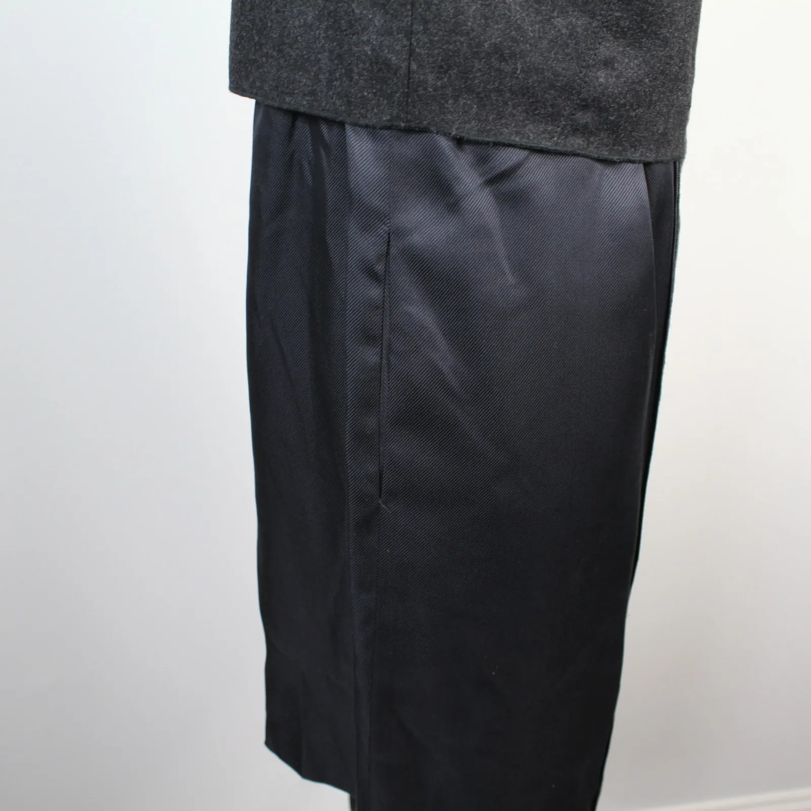 Proenza Schouler Wool Silk Grey Vest Knee Length Dress 6 Office Dark Academia - Image 4