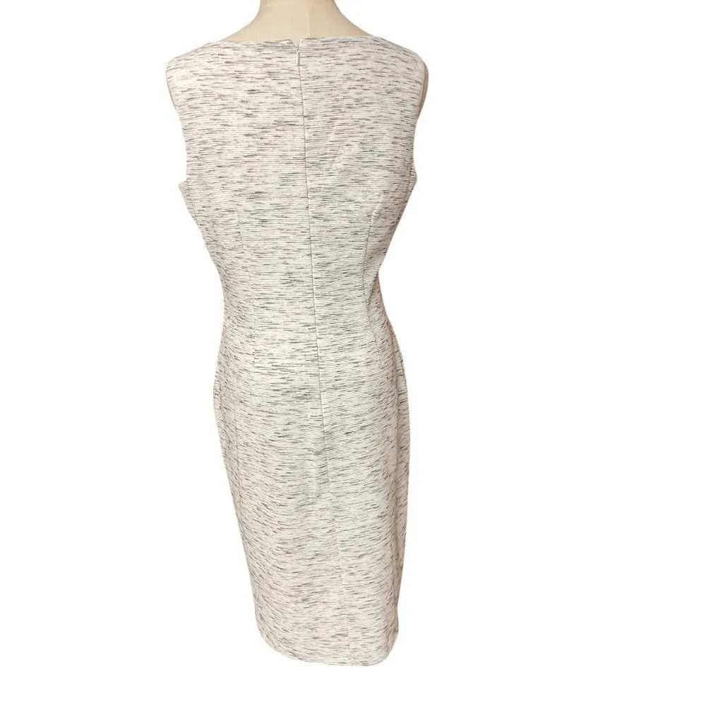 Adrienne Vittadini Marled Sheath Dress Front Zip Accent Size 8 Career Work - Image 6