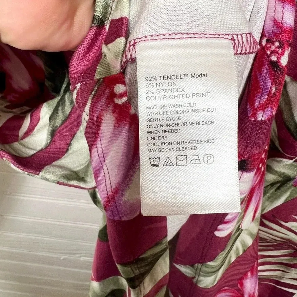 Tommy Bahama Women's Floral Shift Dress 3/4 Sleeve Summer Casual Size XS - Image 11