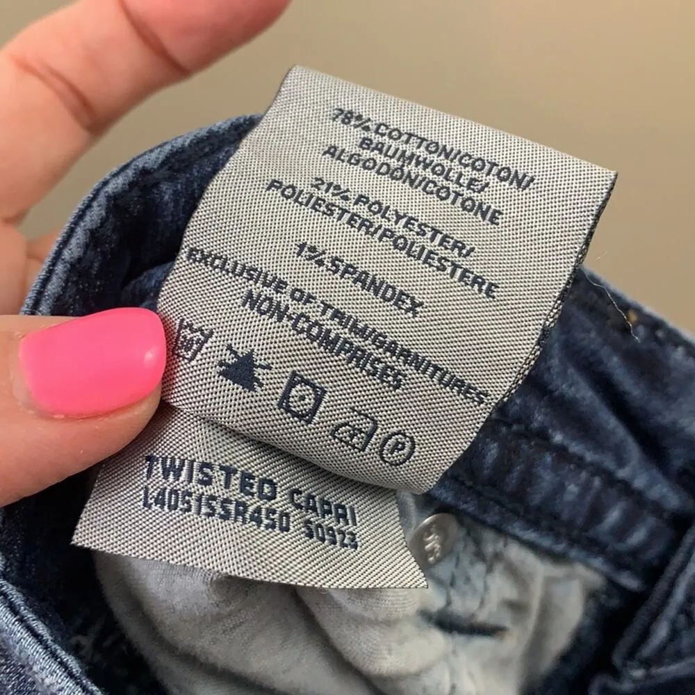 Silver Jeans Twisted Capri Thick Stitched Embroidered Back Pockets Jeans - Image 6