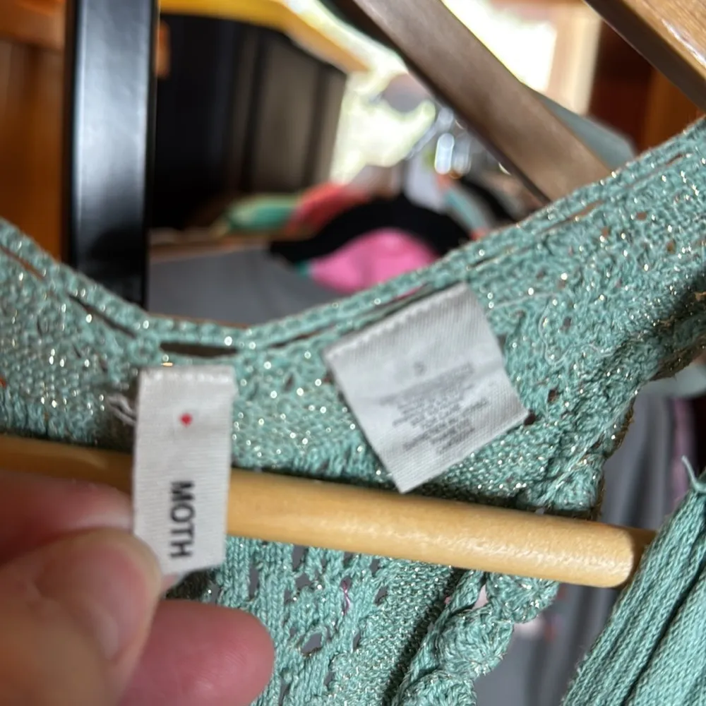 Vintage Moth by Anthropologie Womens Dress Mint Green Size Small - Image 2