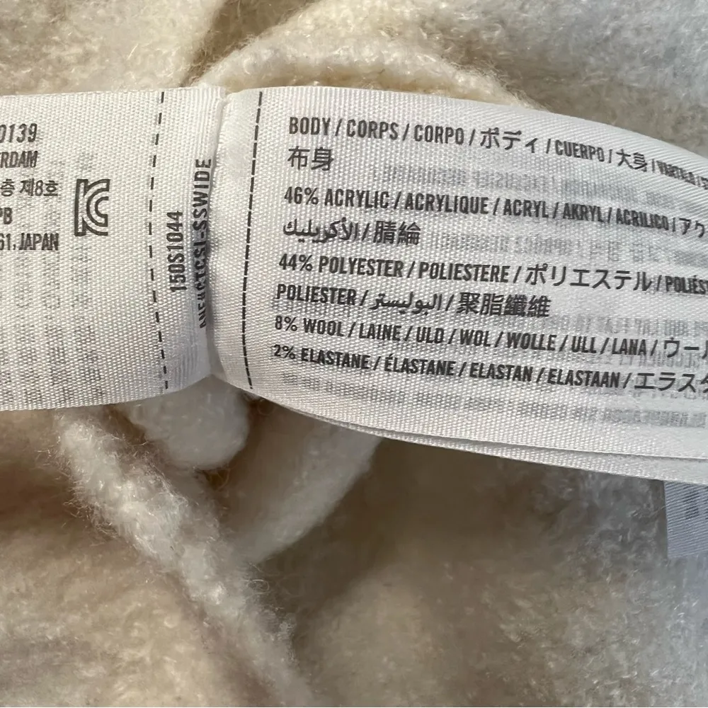 Abercrombie & Fitch Mock Neck Fairisle Fluffy Sweater XS GUC - Image 6