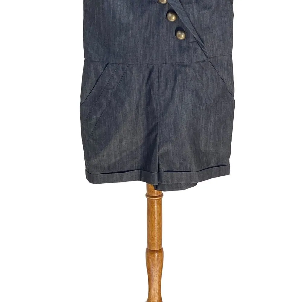 Adam Lippes Adam  Coverall Romper Blue Size 4 Denim Classic Minimalist Casual - Image 7