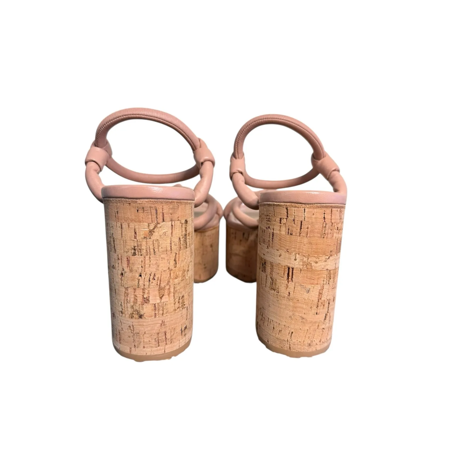 Gianvito Rossi NIB Nappa 100mm Leather Platform Sandals in Peach Size 39.5 - Image 11