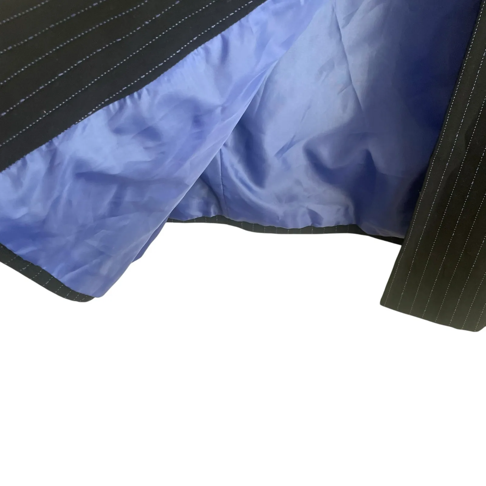 Maggie Barnes Women Jacket‎ 2X Black Pin Striped Long Line Blazer Career Classic - Image 9