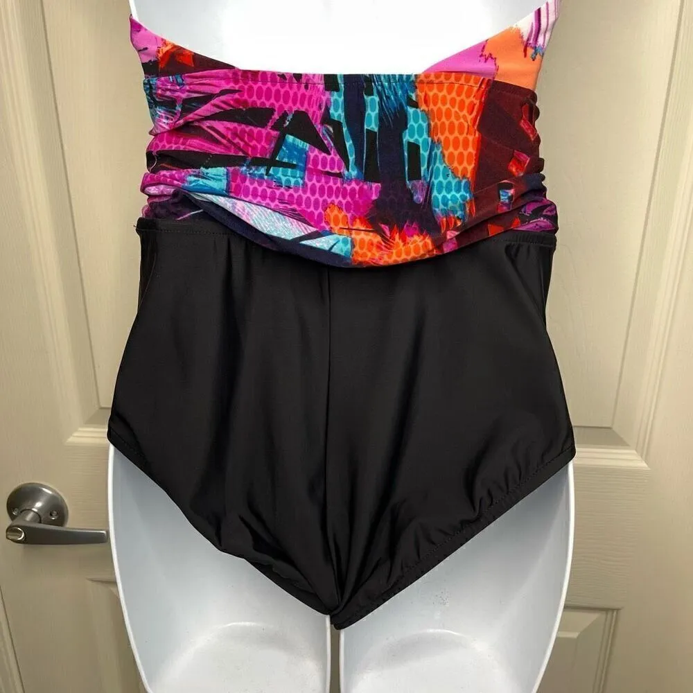 NWT Aqua Green Tropical Halter One Piece Swimsuit - Medium - Image 7