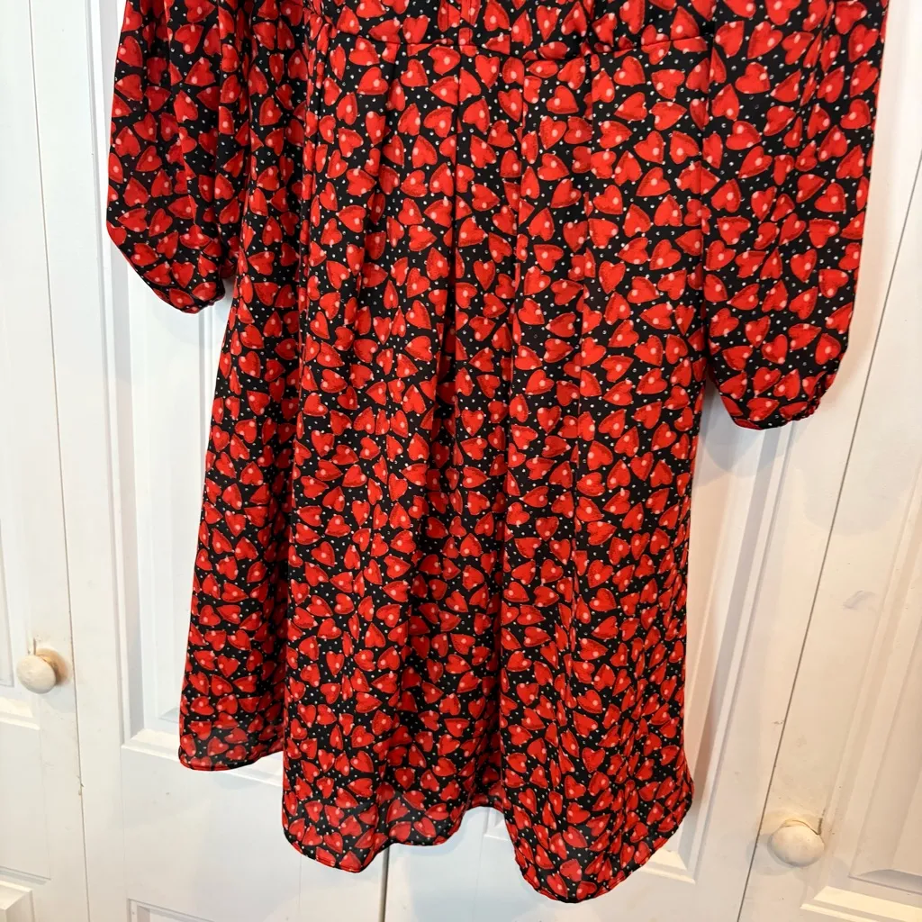 Disney Alice Through The Looking Glass Heart‎ Print Cold Shoulder Dress Size XS - Image 4