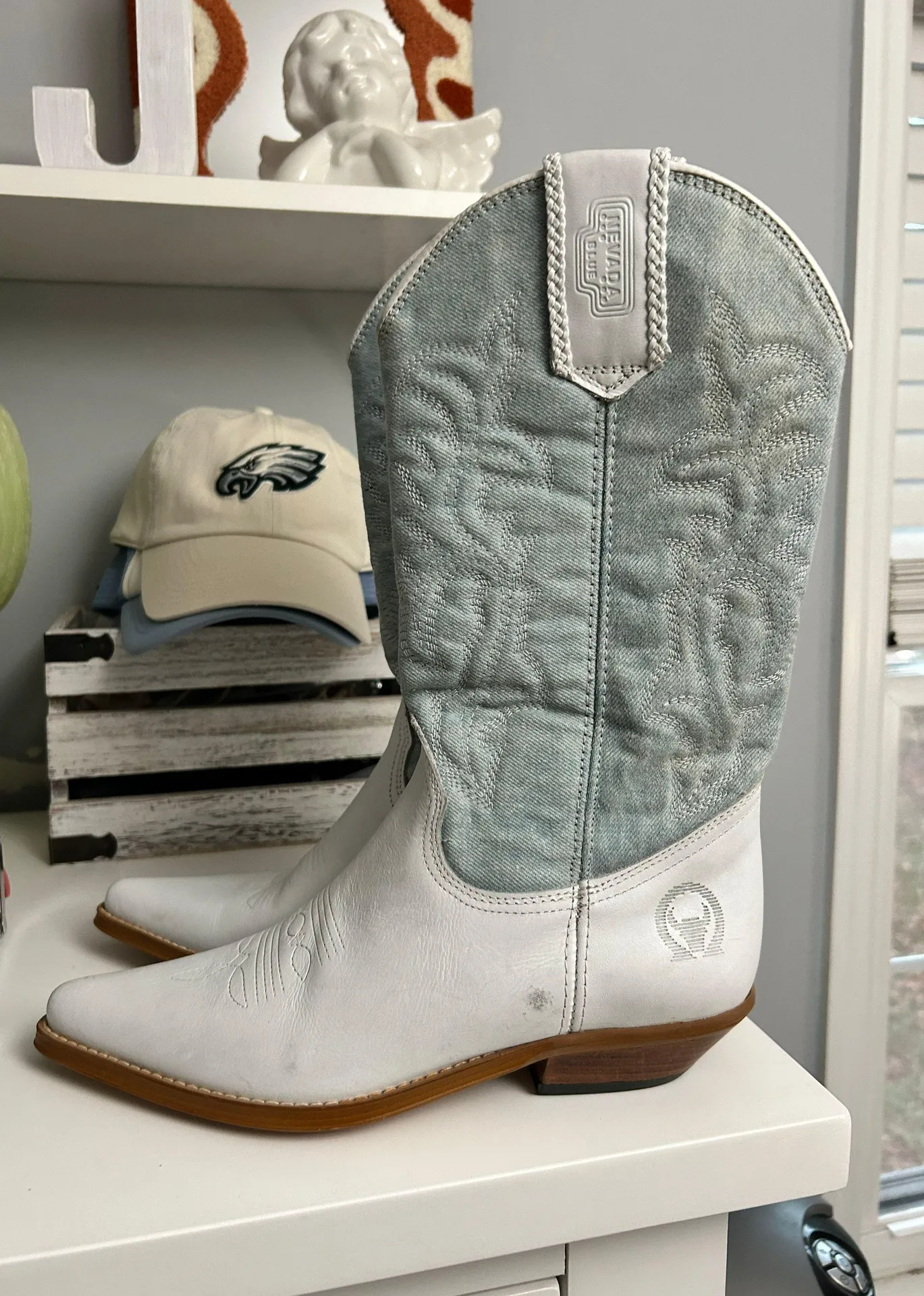 Nevada Blue Denim Cowboy boots - Image 5