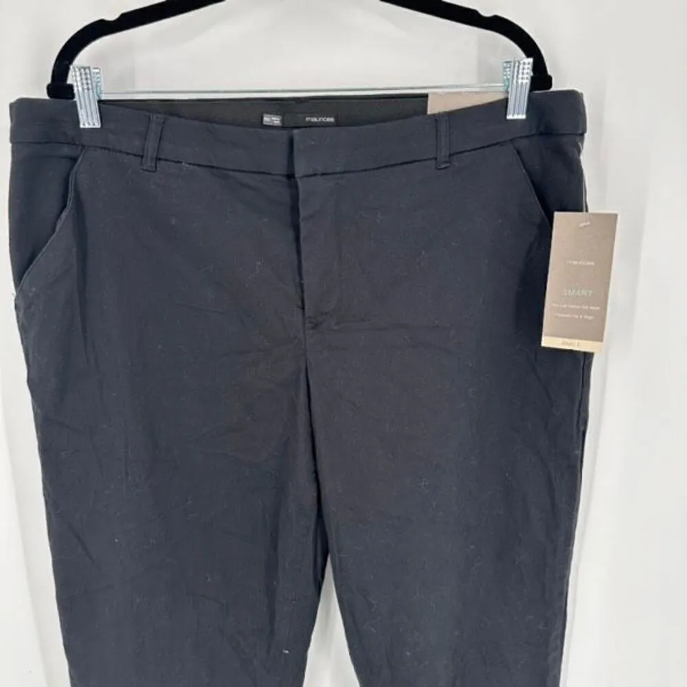 Maurices Women's Mid-Rise Flat Front Smart Long Ankle Pants Black Size 17/18 NWT - Image 5