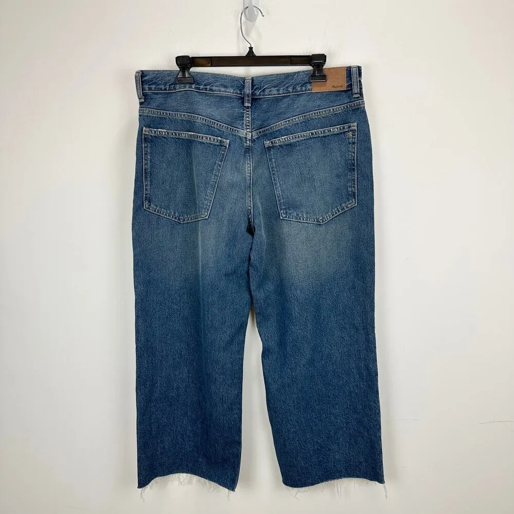 Madewell Petite Low Slung Baggy Crop Jean Croswell Wash Blue Relaxed US 30 P NWT - Image 13