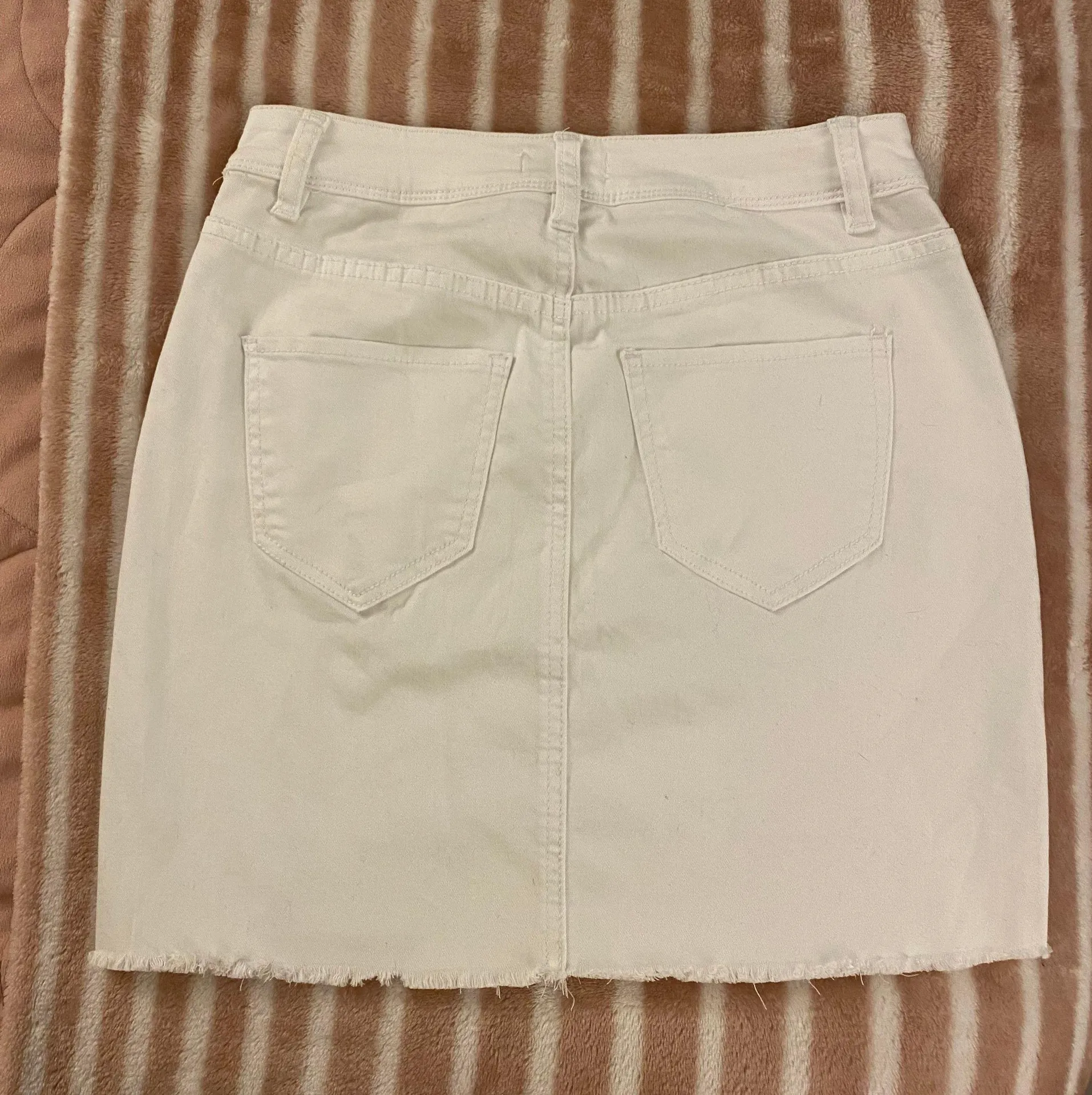 White Denim Skirt - Image 2
