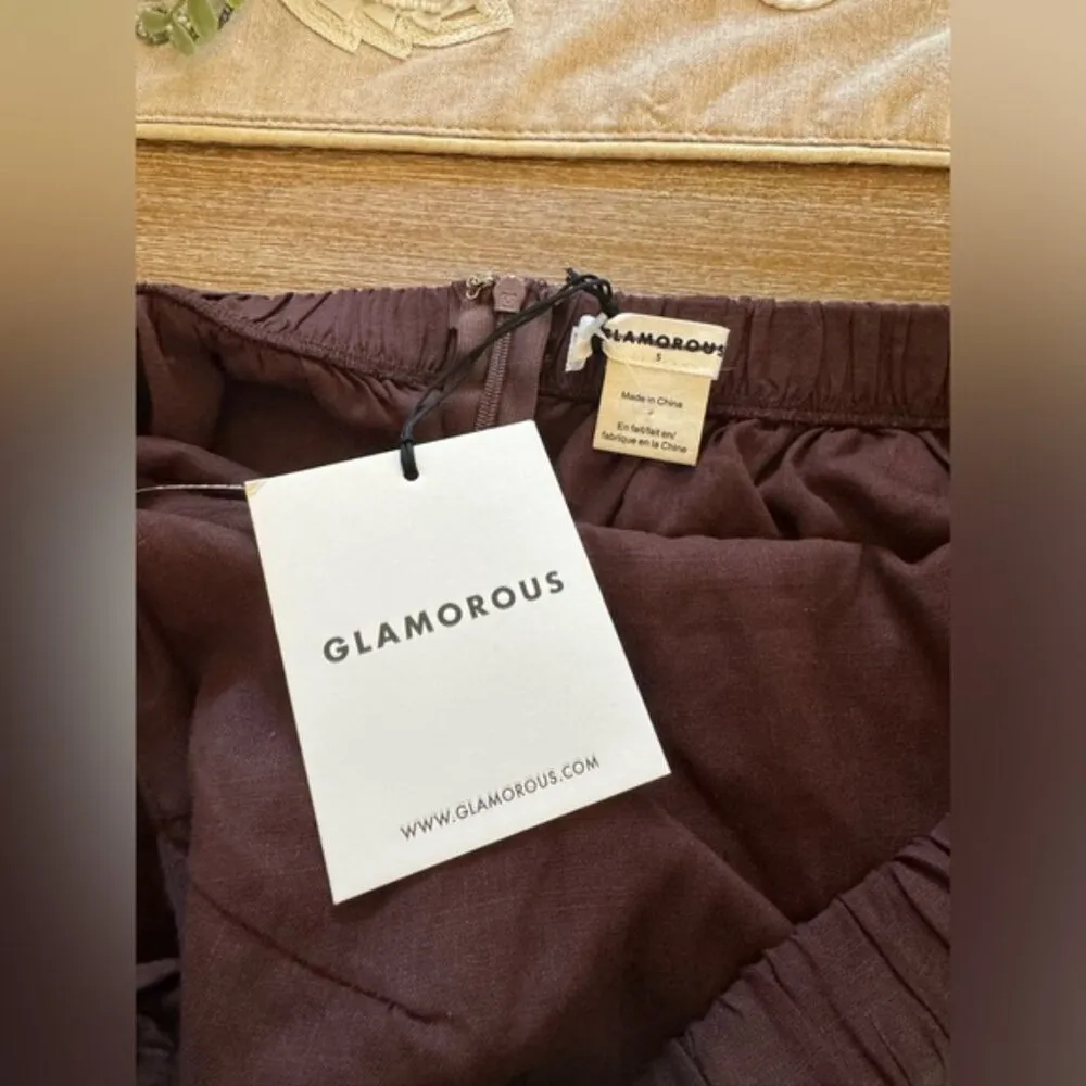 Urban Outfitters Glamorous Cross-Back Linen Midi Dress Size Small NWT - Image 10