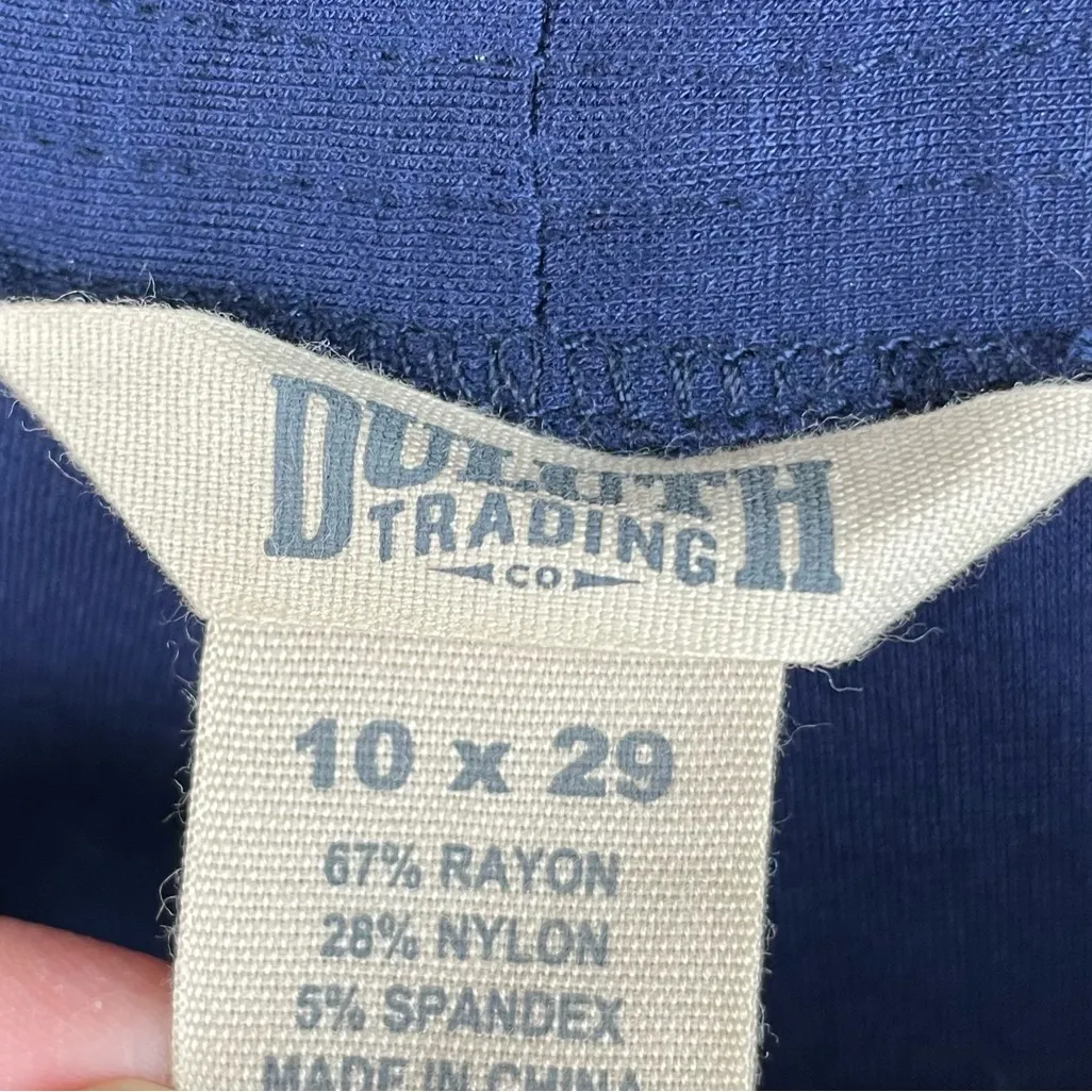 Duluth Trading Co Women's Wearwithall Ponte Pants Navy Blue Size 10 x 29 Outdoor - Image 6