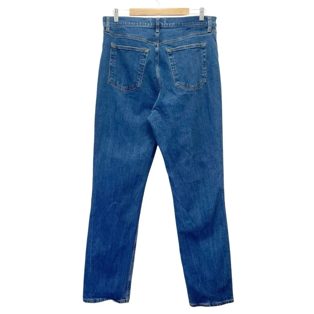 Abercrombie & Fitch The 90s Straight Ultra High Rise Size 33 | 16 Medium Wash - Image 2
