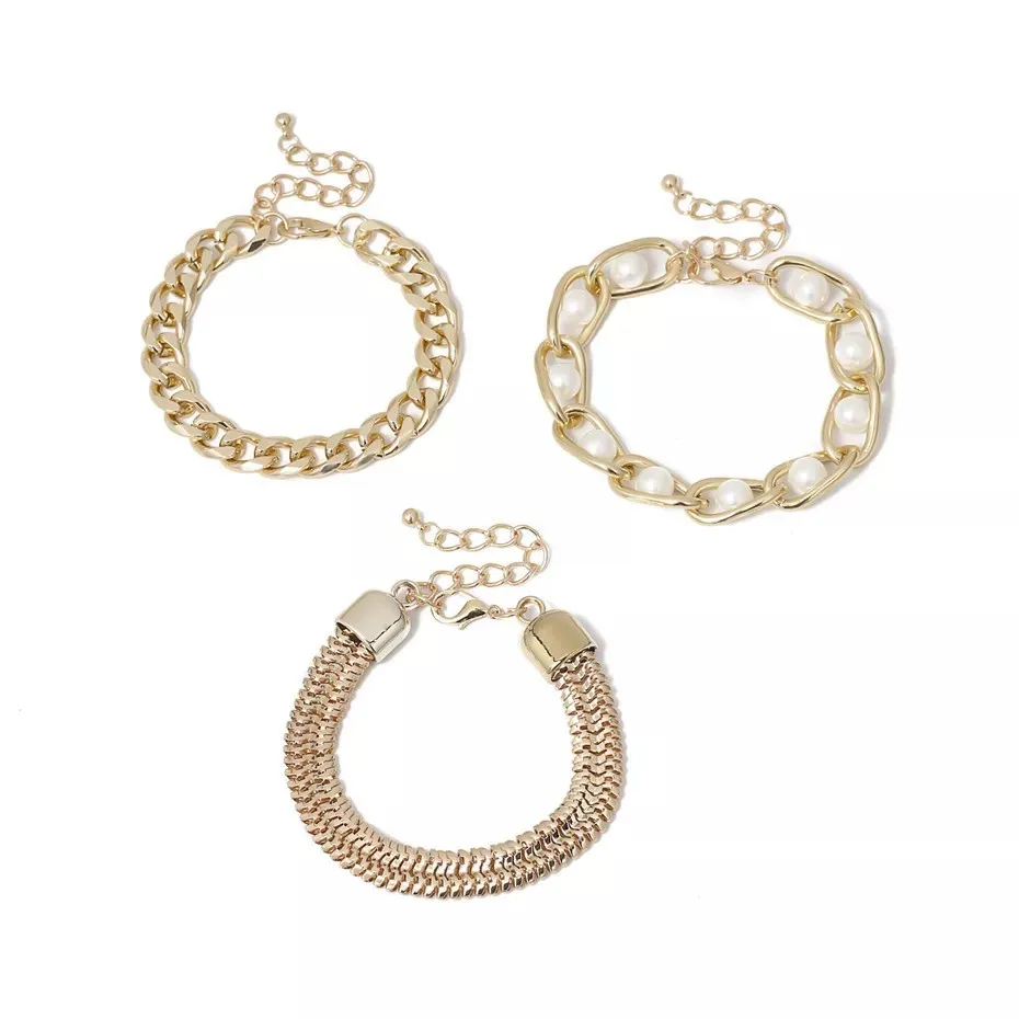 Chunky Bracelet SET Gold - Image 6