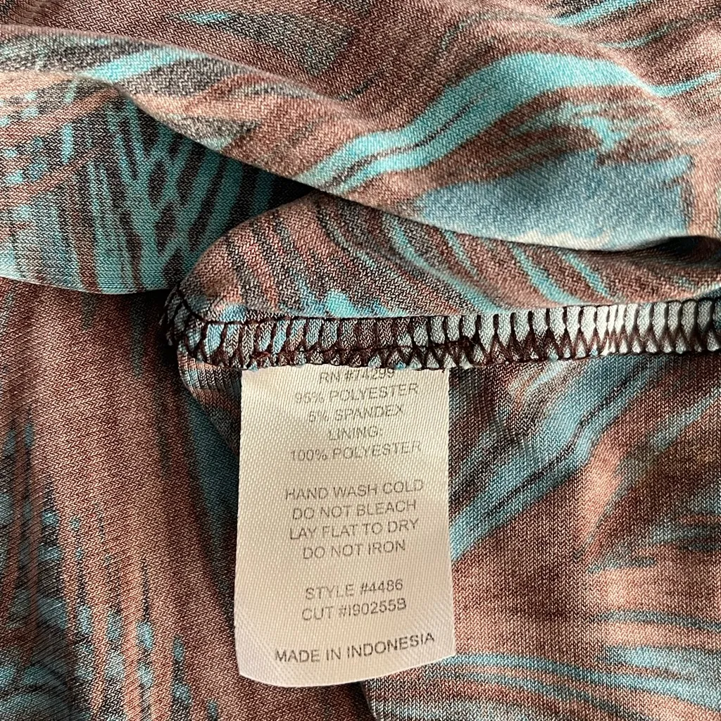 Enfocus Studio Strapless Peacock Print Dress - Image 5