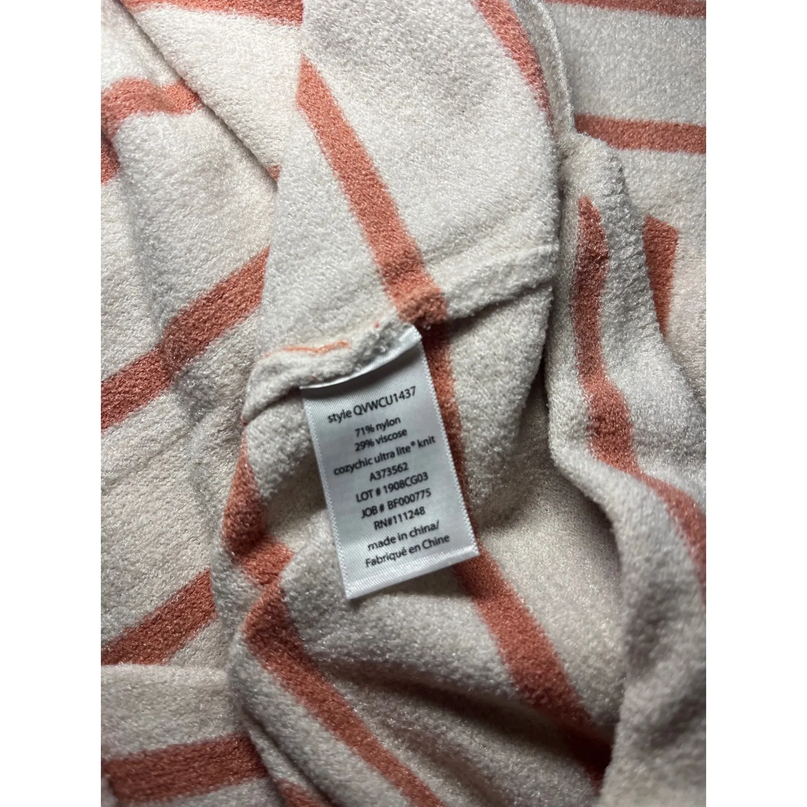 Barefoot Dreams CozyChic Ultra Lite Striped Pullover Sweatshirt Size M - Image 9