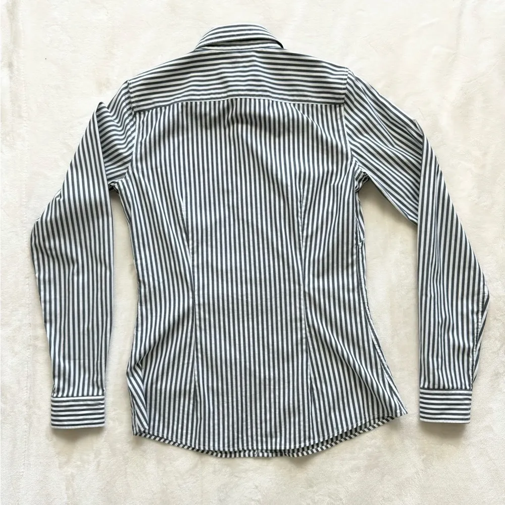 Banana Republic Shirt Womens Preppy Striped Office Career Non Iron Workwear 6 T - Image 2