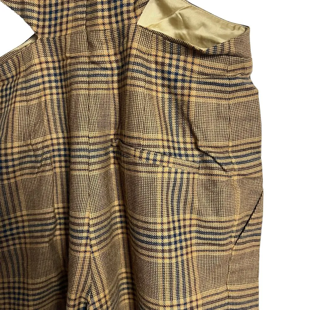 Nanushka Amor Summer Tweed Cut Out Brown Check V - Image 14